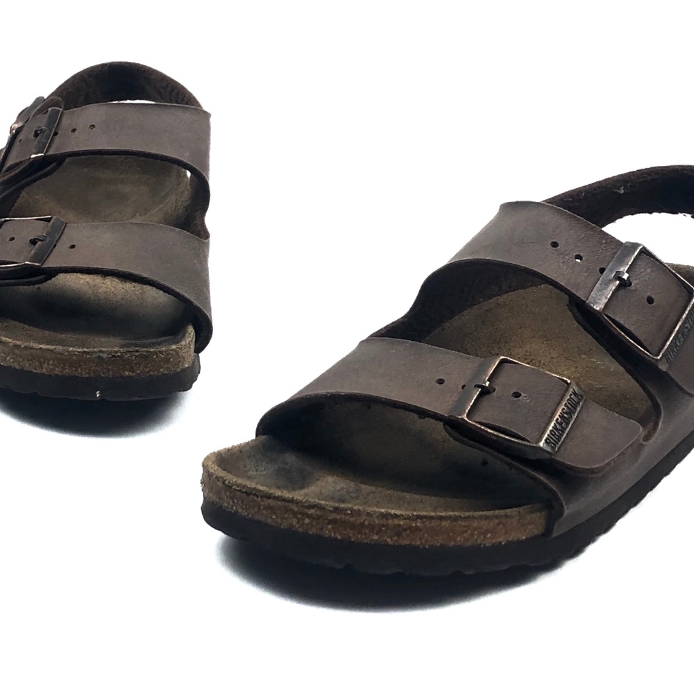 BIRKENSTOCK Milano Brown 3 Buckle Sandals SIZE 38